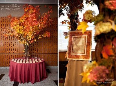 Fall Leaf themed wedding ideas