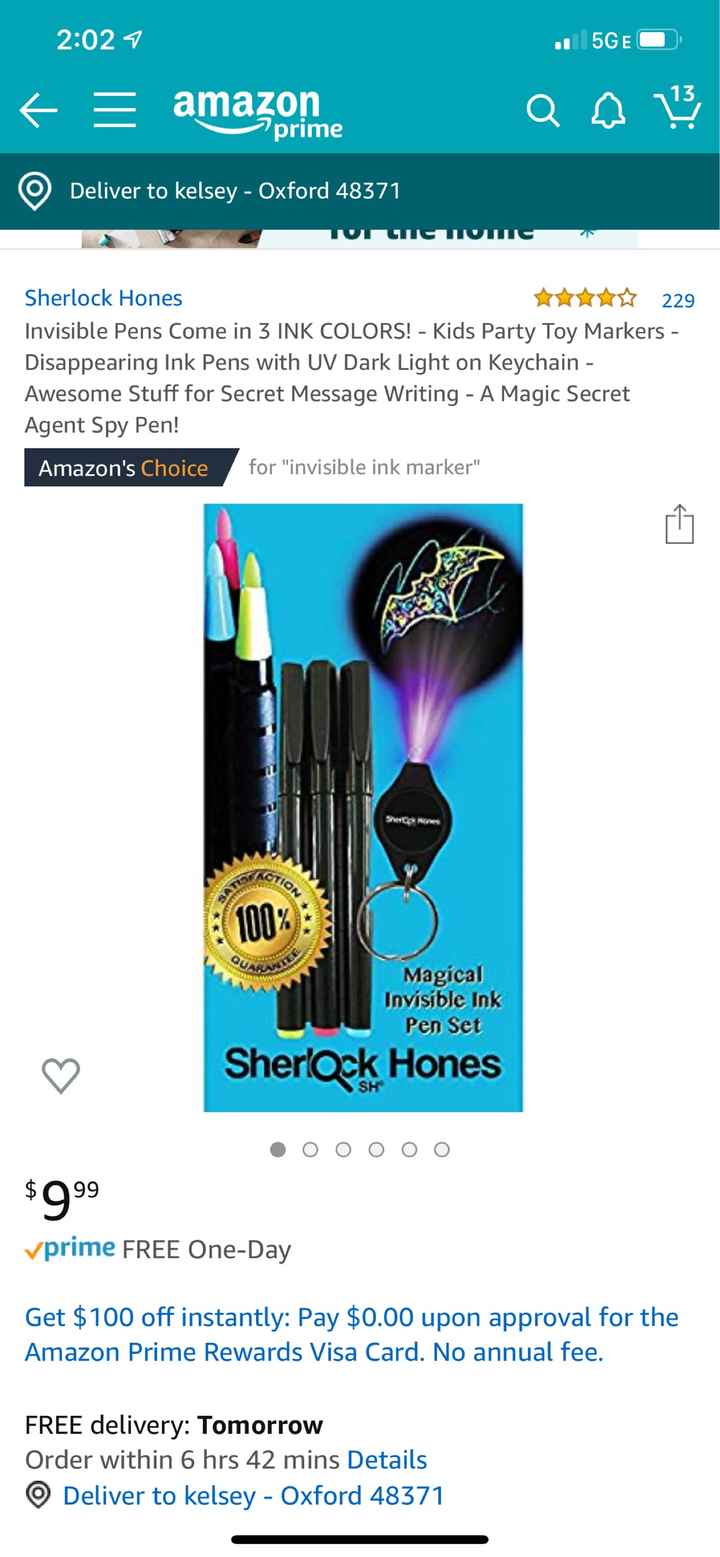 Invisible Ink Pen Suggestions - 1