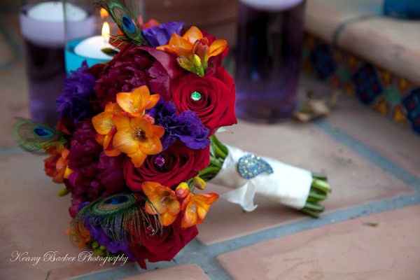 Is your bouquet neutral/ivory or bolder colors? Show me!