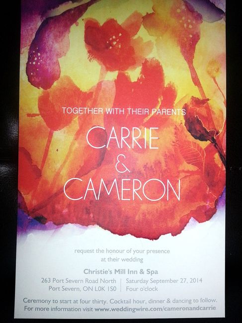 Invite wording - Should I reprint?