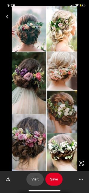 Long earrings and flowers in my hair 2