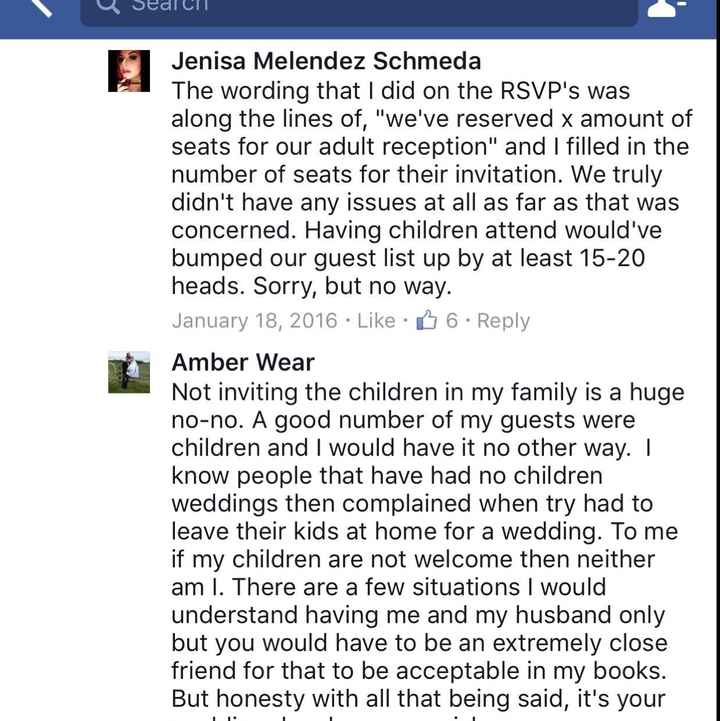 No children at wedding