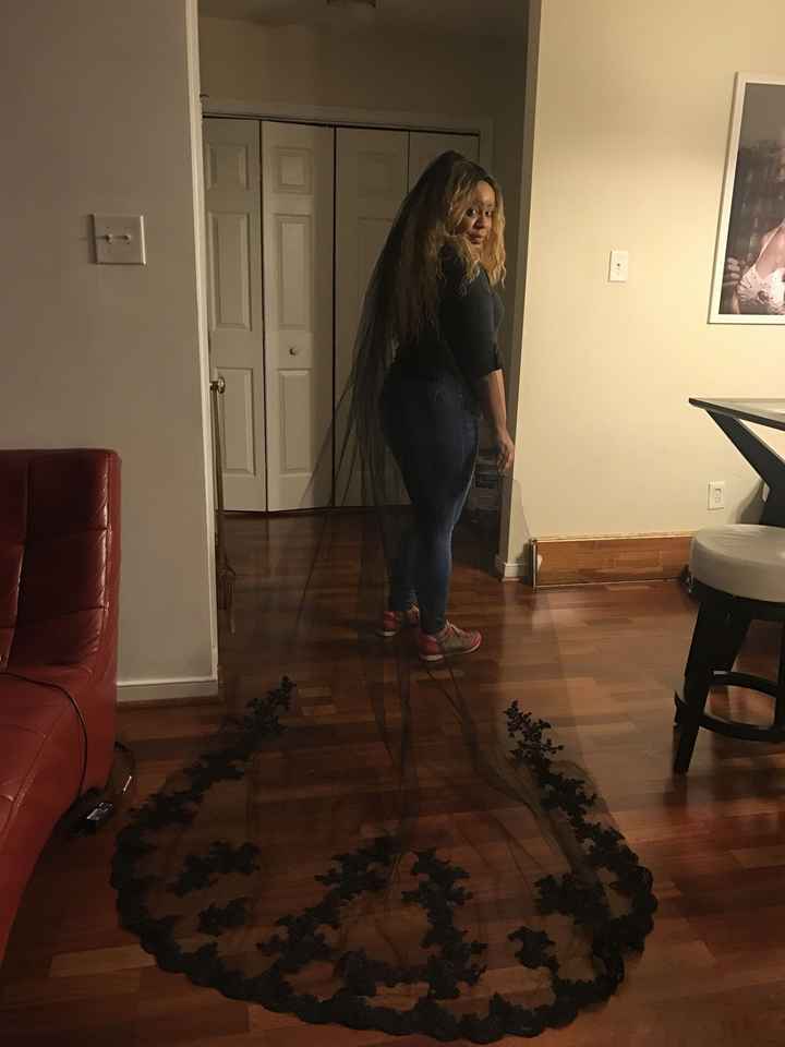 I received my black cathedral veil!