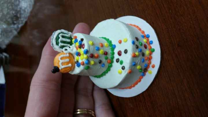 If you considered getting a Christmas ornament of your wedding cake