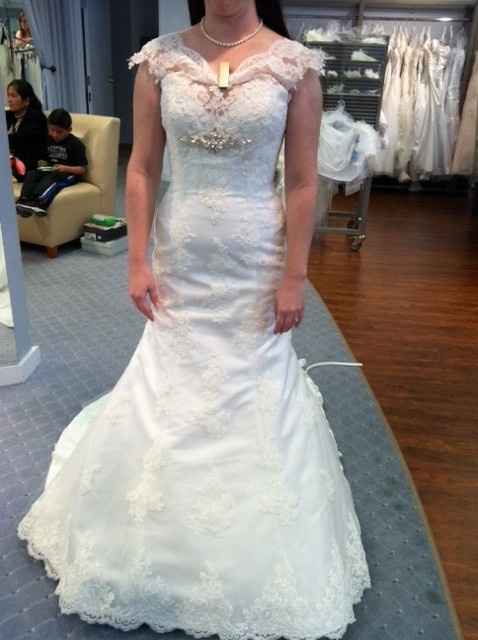 ATTENTION all brides w/a lace fit and flare gown