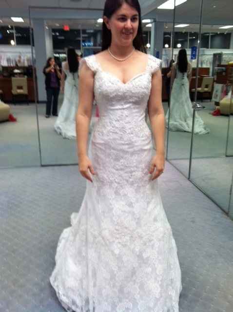ATTENTION all brides w/a lace fit and flare gown
