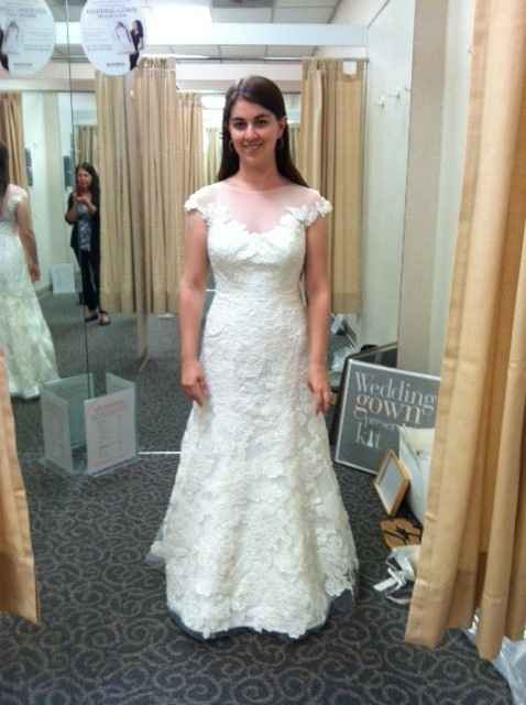 Show me you in your dress versus the model!
