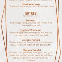 Daytime Wedding Menu - 1