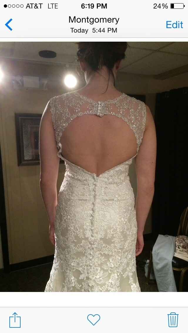 UPDATE With dress 3 pics/final verdict in comments? HELP new dress two weeks out? (Pics)