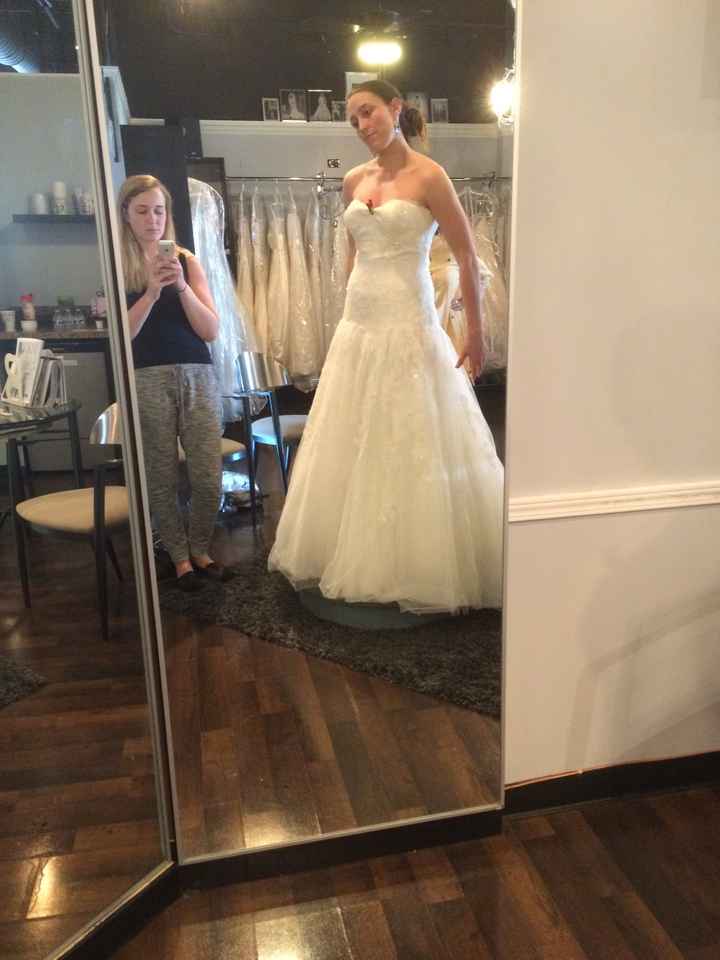 UPDATE With dress 3 pics/final verdict in comments? HELP new dress two weeks out? (Pics)