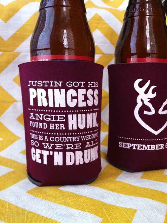 Officially my favorite wedding purchase thus far (koozies)