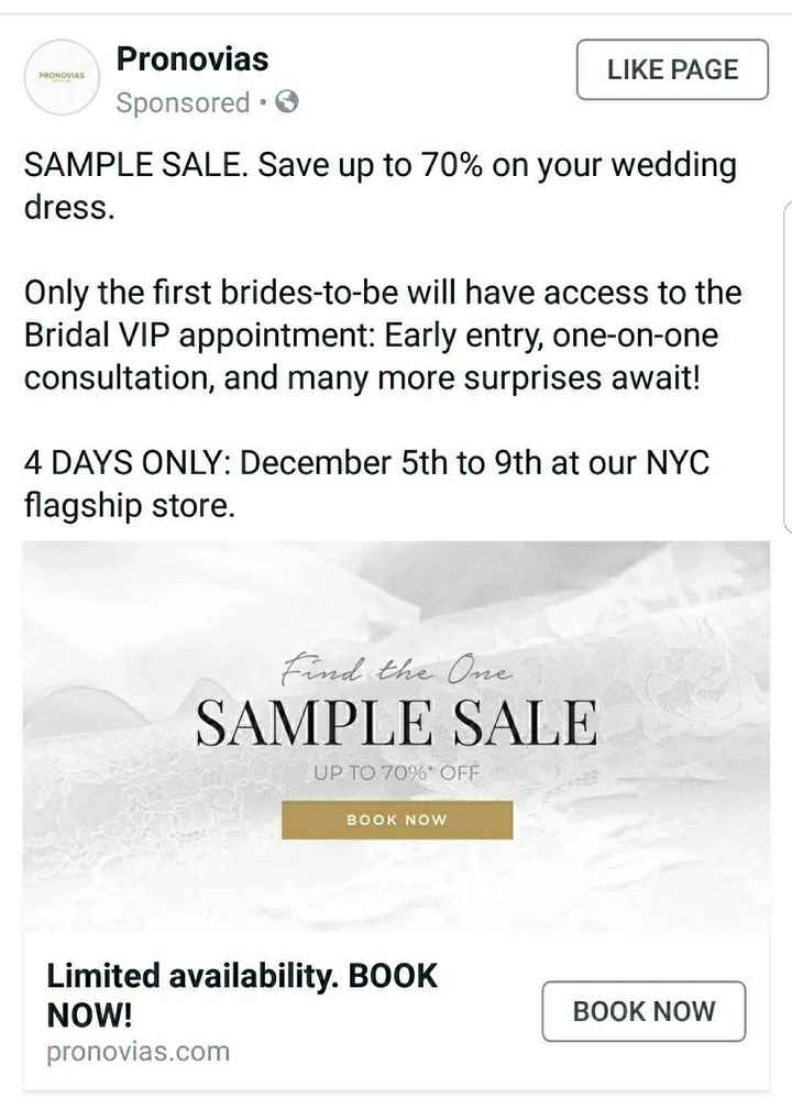 Sample Sale - Pronovias