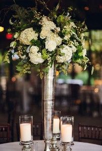 Milk Glass and Gold Centerpieces 4