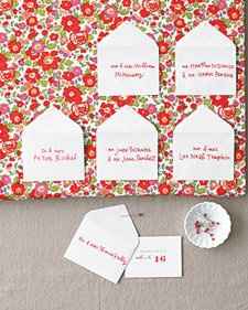 Escort Card Ideas