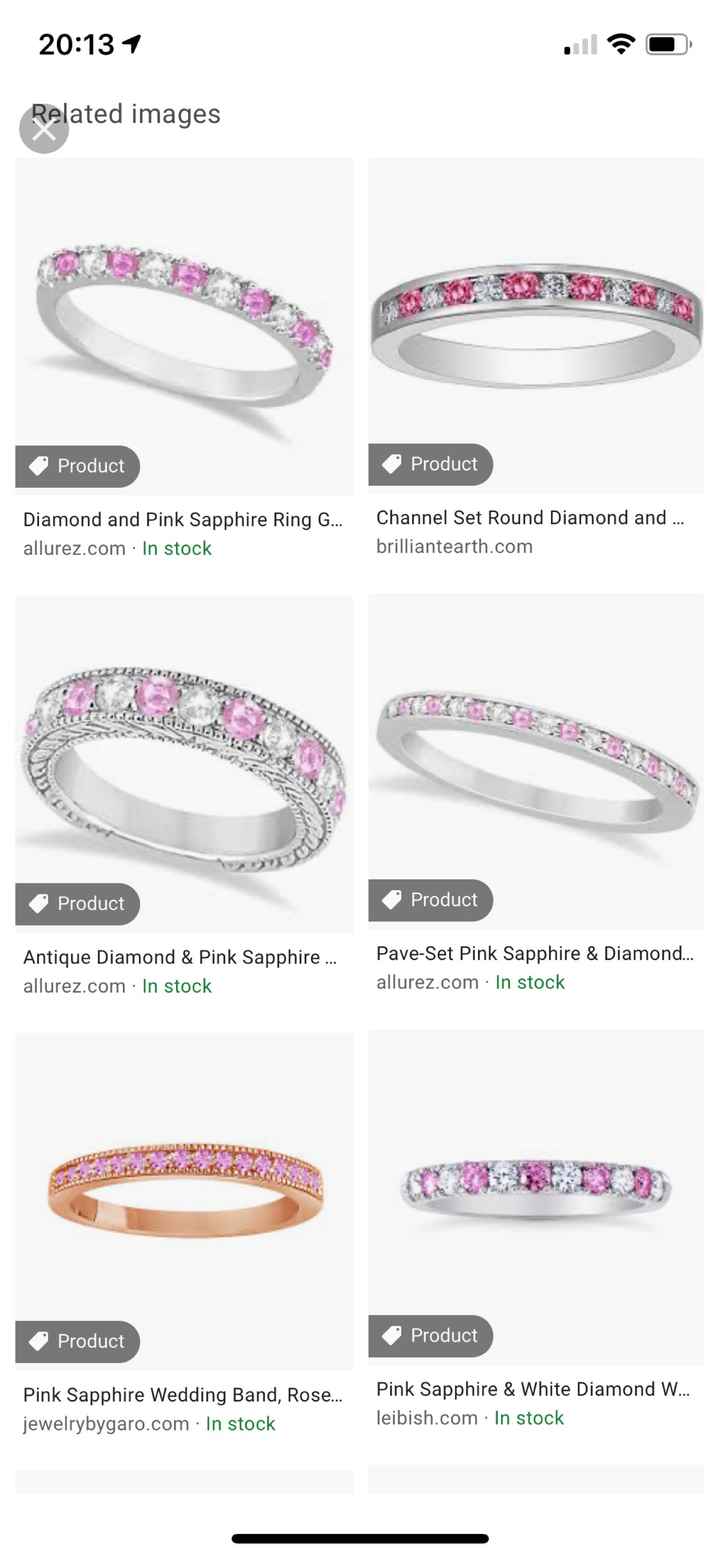 Pink sapphire band - 1