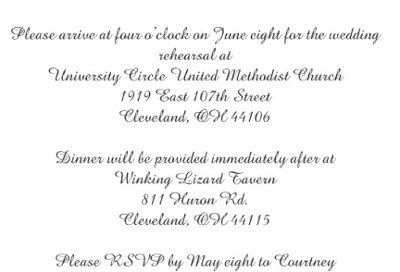 Rehearsal Invites