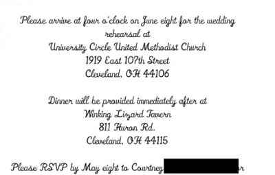 Rehearsal Invites