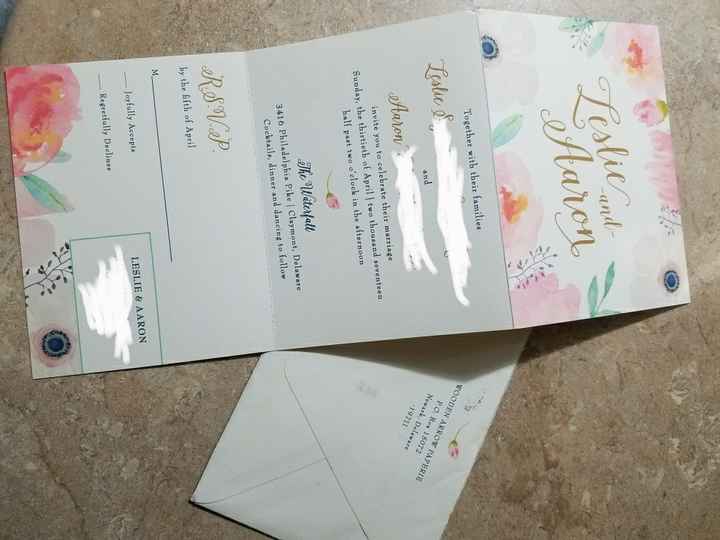 Invitations with detachable RSVPs: