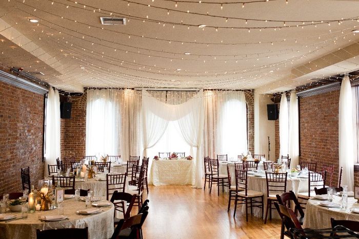 Dinner set up on the upper level