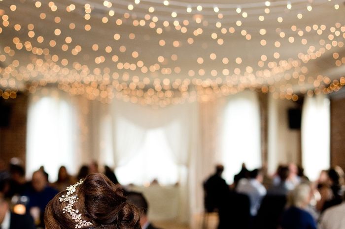 Fairy lights and sheet window treatments gave the room an etherial feel