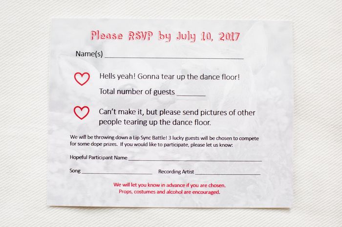 RSVP Card