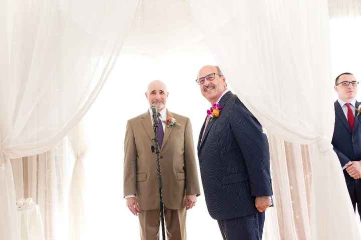 My sweetheart and his brother/our officiant.