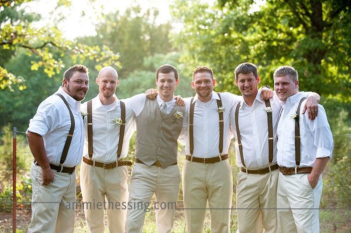 Rustic wedding: groomsmen attire jeans or suit? 3