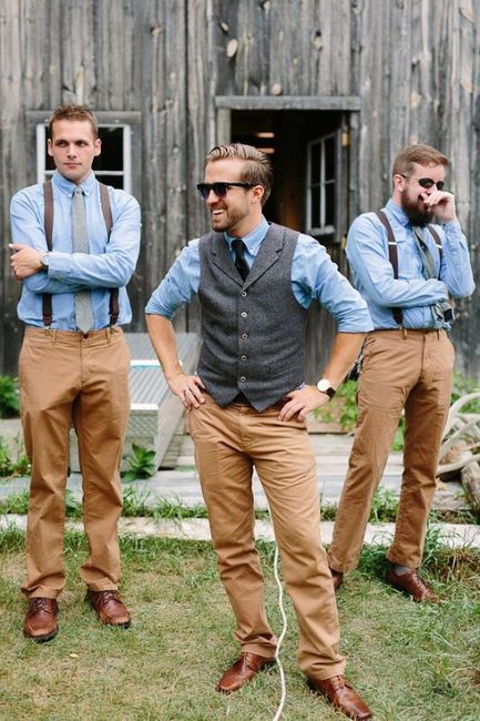 Rustic wedding: groomsmen attire jeans or suit? 4