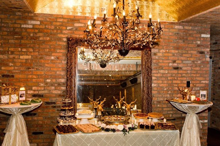 Dessert table in the cellar