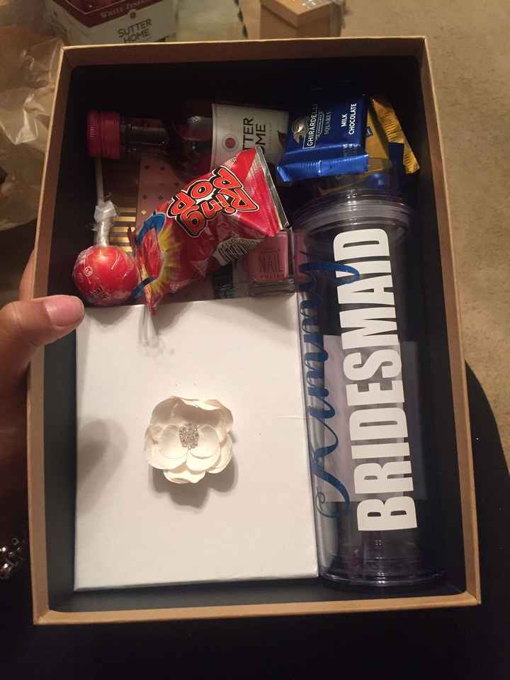 My brides maid boxes all done !!!!