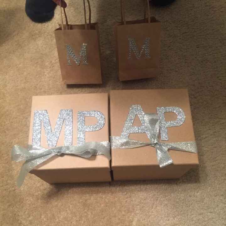 My brides maid boxes all done !!!!