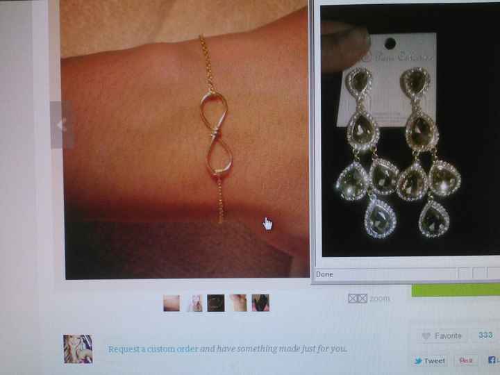 Bridesmaids Bracelet and earrings *UPDATE*