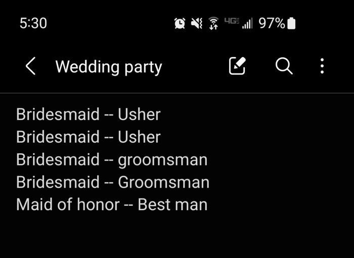 Bridesmaid escorts 1