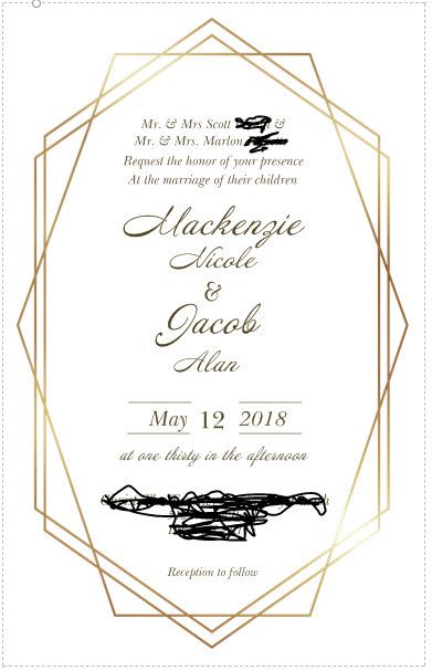 Wedding invitation HELP!