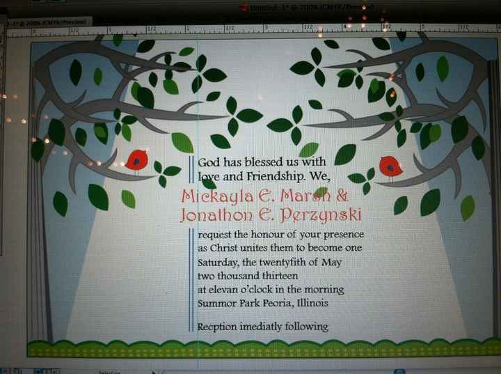 DIY Save the dates and invitations.