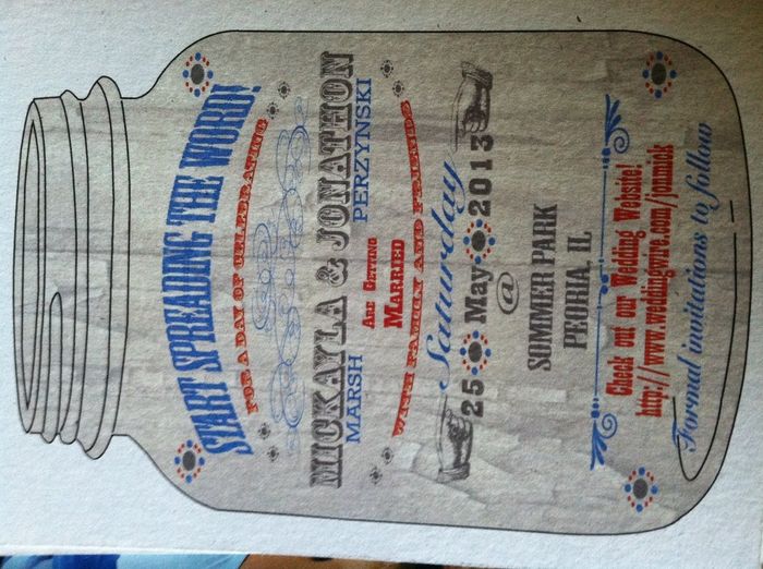 DIY Save the dates and invitations.