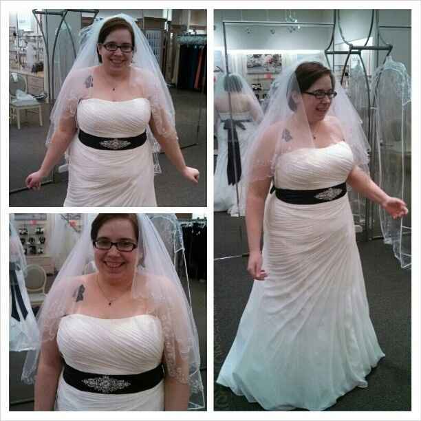 Found the Dress, anyone have pictures also that had this one from David's Bridal, Style 9V3540, sash