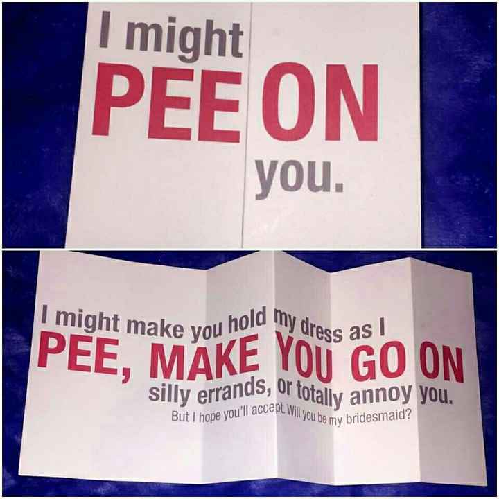 How did you ask your bridesmaids?