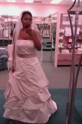 who is wearing a bridal dress orther than White and Ivory