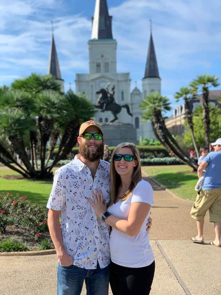 Engagement day Jackson Square New Orleans 