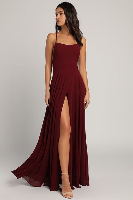 Green Or Wine Colored Bridesmaid Dress? 2