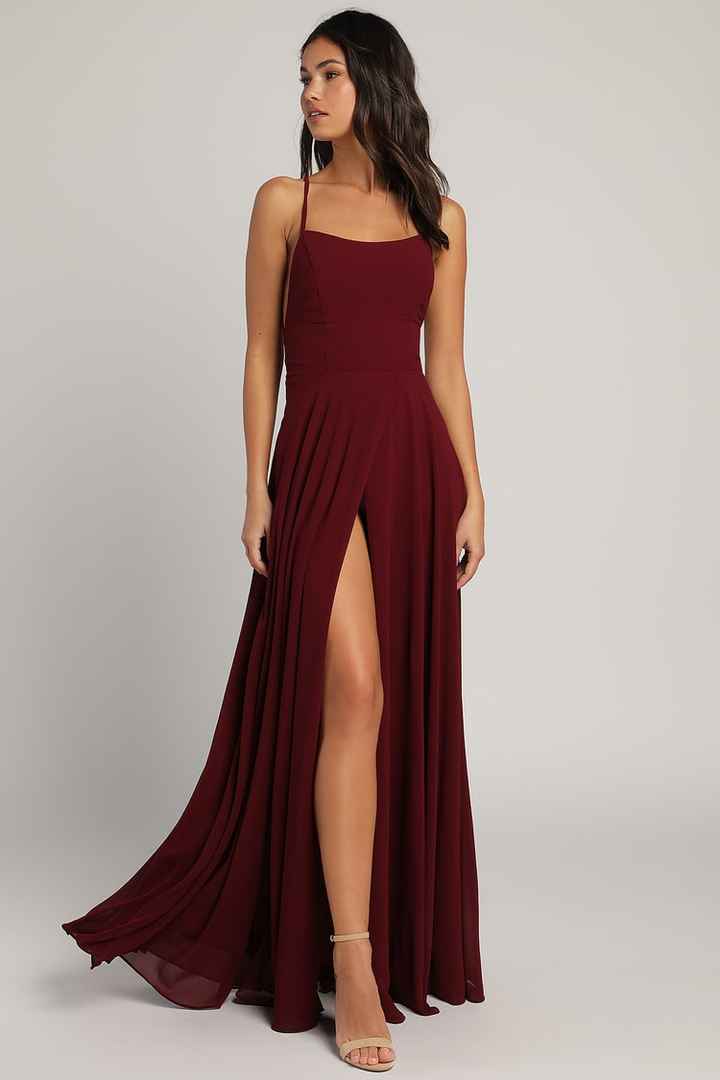 Green Or Wine Colored Bridesmaid Dress Weddings Wedding Attire Wedding Forums WeddingWire