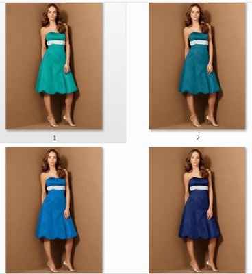 BM dresses, different colors but same style?