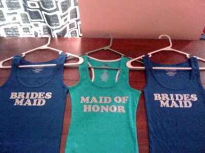my DIY bridal party tank tops
