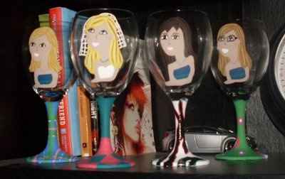 painting wine glasses