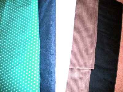 Got FH's wedding band and our guest book quilt fabric