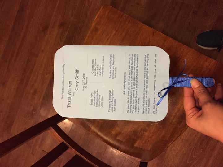 DIY Wedding Program Fans