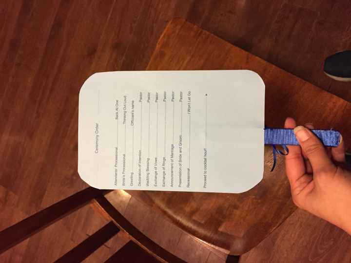 DIY Wedding Program Fans