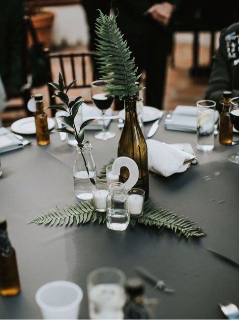 Wine themed centerpieces