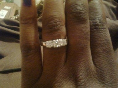 I peeked and saw the box! oops! (engagement ring)